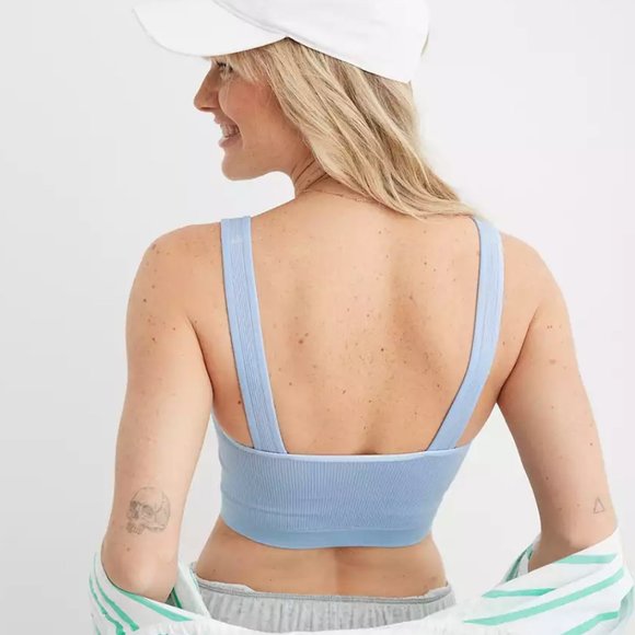 Aerie Seamless Square Neck Longline Bralette - Picture 2 of 8